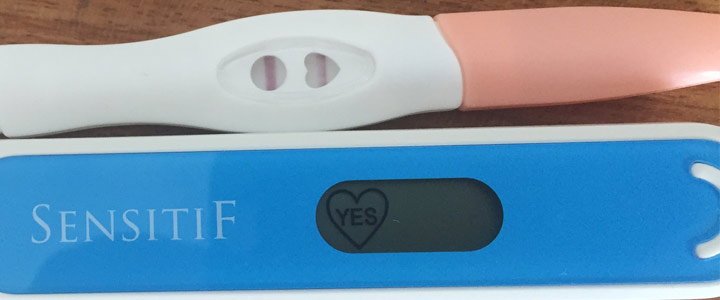 De positieve zwangerschapstest