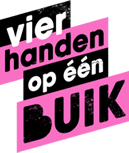 oproep vier handen op een buik