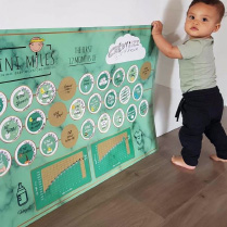 Baby mijlpaal krasposter