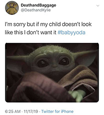 Baby Yoda funny tweet