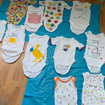 babyshower rompertje versieren