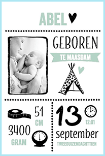 geboortekaartje hipDesign