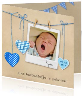 hip geboortekaartje