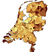ouderen Nederland kaart