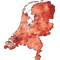 overgewicht Nederland kaart