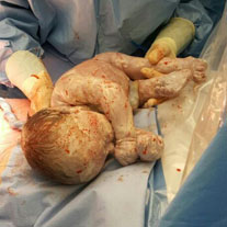 keizersnede geboorte baby
