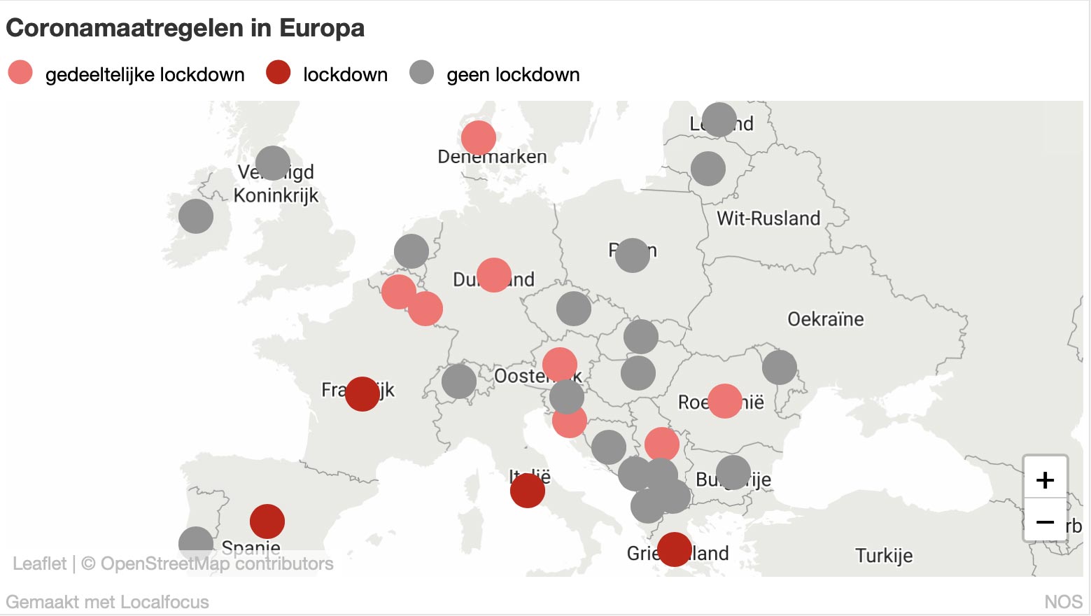 lockdown europa landen