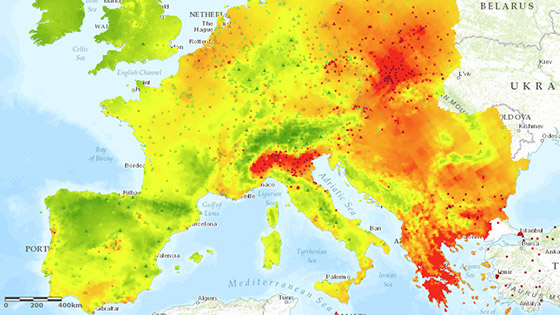 luchtverontreiniging europa