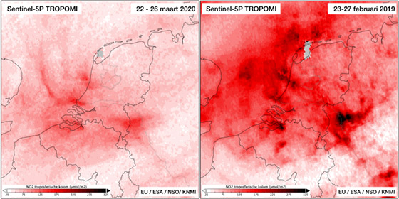 Luchtvervuiling Nederland verbeterd corona