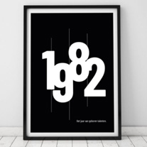 Personaliseerbare poster met geboortejaar