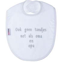 Petit Villain slabbetje Ook geen tandjes net als opa en oma