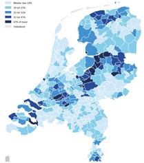 religieus Nederland kaart