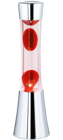Retro lavalamp rode vloeistof