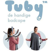kraamkado Tuby badcape handige handdoek