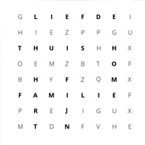 Woordzoeker personaliseerbare poster