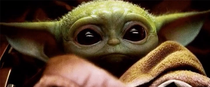Baby Yoda net tot leven gewekt en nu al razend populair Baby Yoda net tot leven gewekt en nu al razend populair