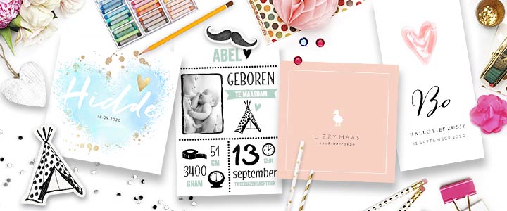 Leuke adresjes Trendy geboortekaartjes maak je zelf bij hipDesign!