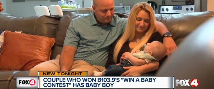Echtpaar krijgt zoon dankzij de wedstrijd - Win a baby - in Amerika